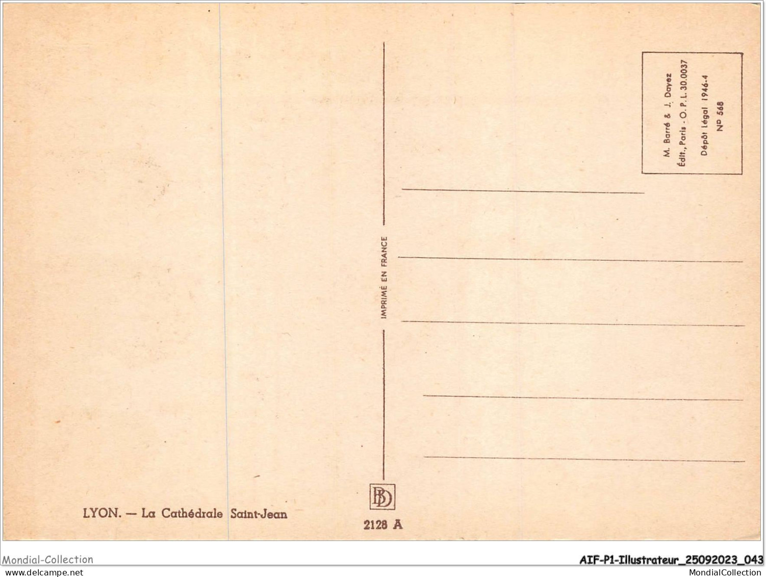AIFP1-ILLUSTRATEUR-0022 - BARDAY - LYON - La Cathédrale Saint-jean  - Barday