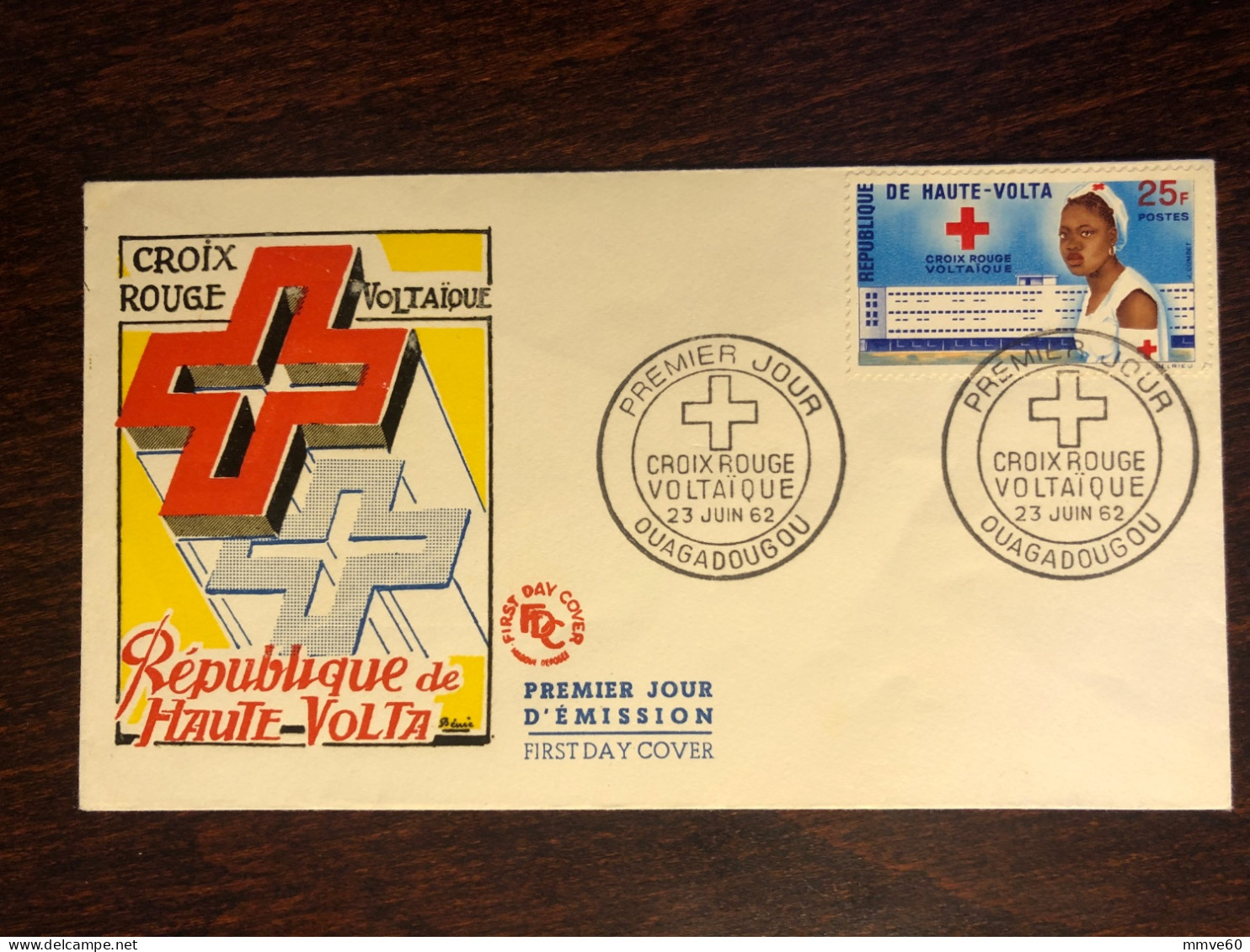 HAUTE VOLTA UPPER VOLTA FDC COVER 1962 YEAR RED CROSS CROIX ROUGE HEALTH MEDICINE STAMPS - Alto Volta (1958-1984)