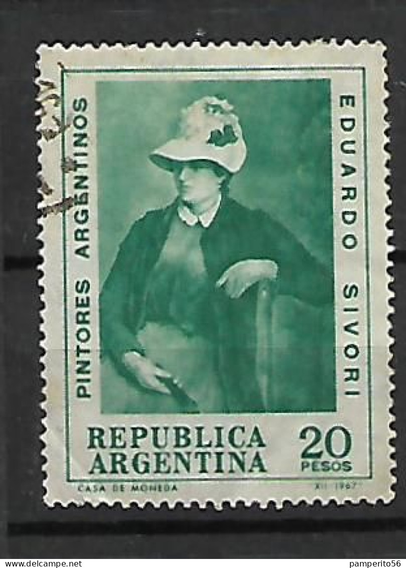 ARGENTINA - AÑO 1968 - 50º Aniversario De La Muerte Del Pintor Eduardo Sívori - Usado - Used Stamps