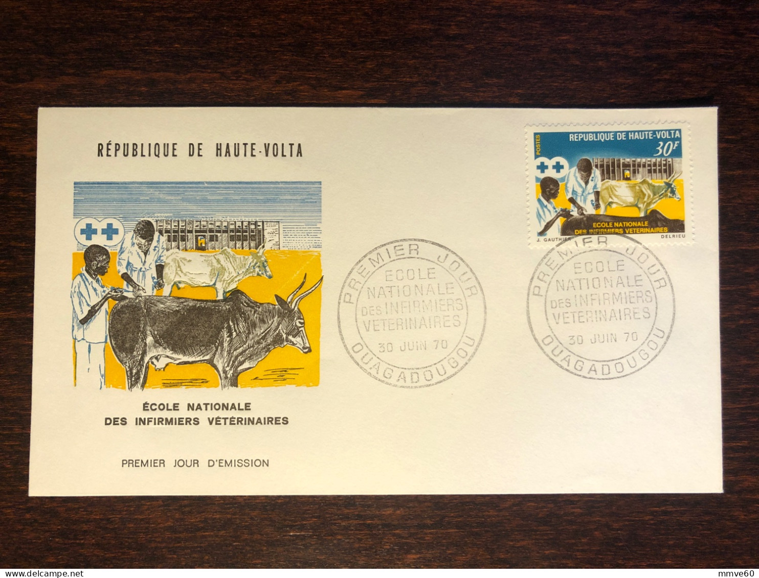 HAUTE VOLTA UPPER VOLTA FDC COVER 1970 YEAR VETERINARY HEALTH MEDICINE STAMPS - Alto Volta (1958-1984)