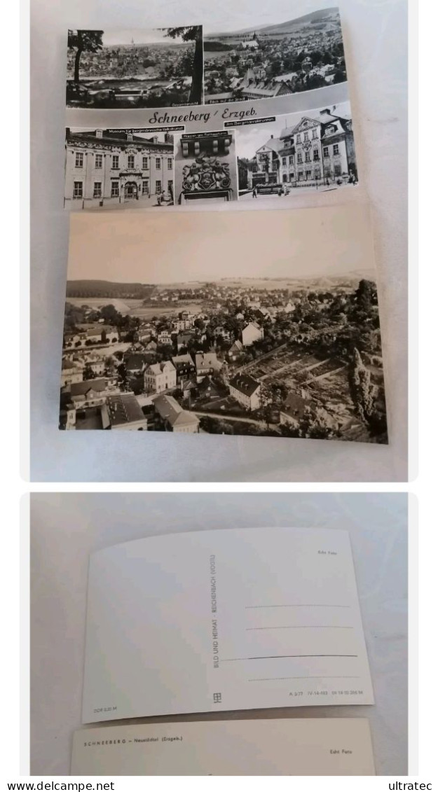 2x AK Kurort Schneeberg Erzgebirge DDR Schöne Alte Postkarten Vintage Echtfotos   Gut Erhalten - Schneeberg