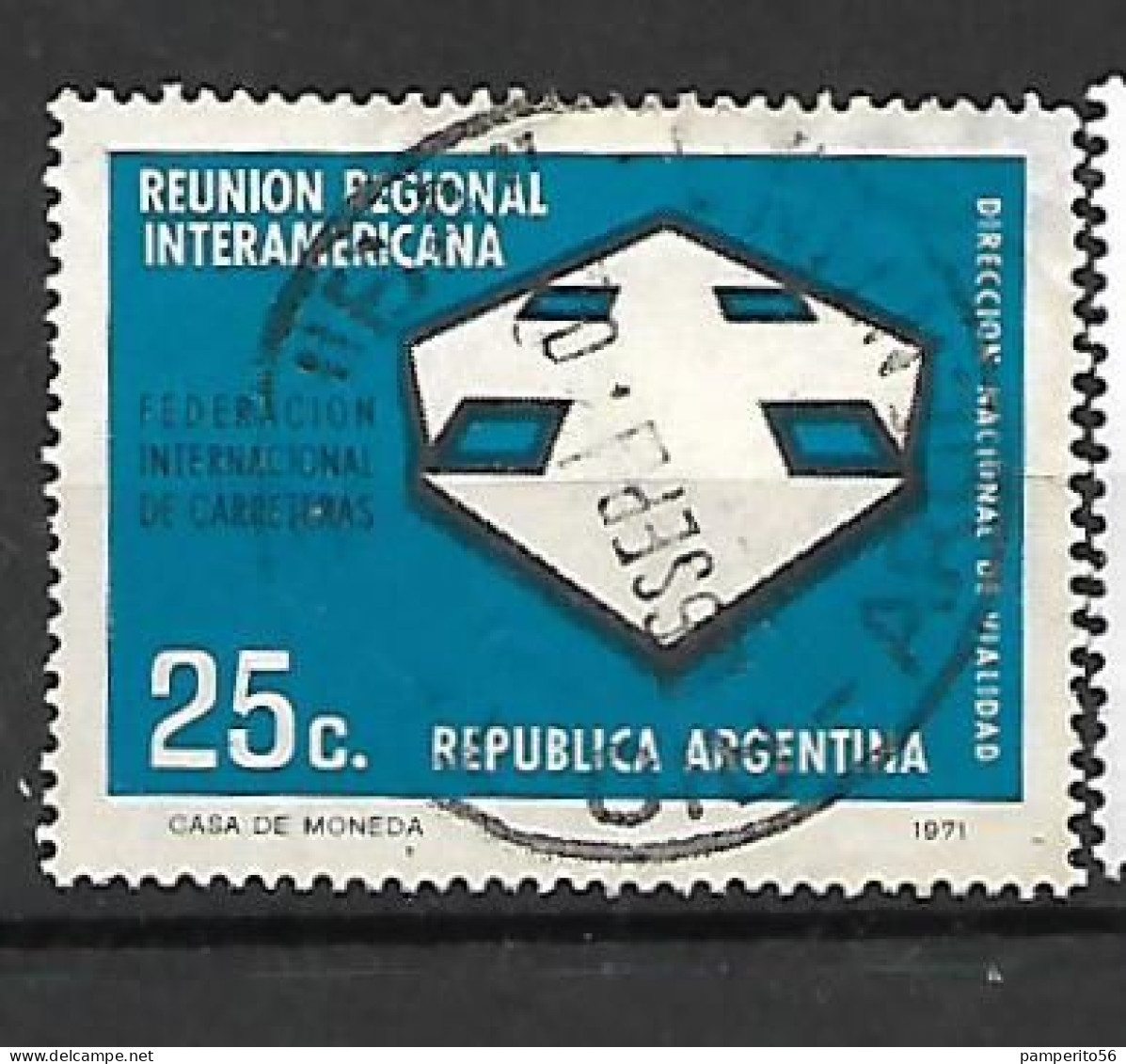 ARGENTINA - AÑO 1971 - Reunión General Interamericana De Carreteras. - Usado - Usati