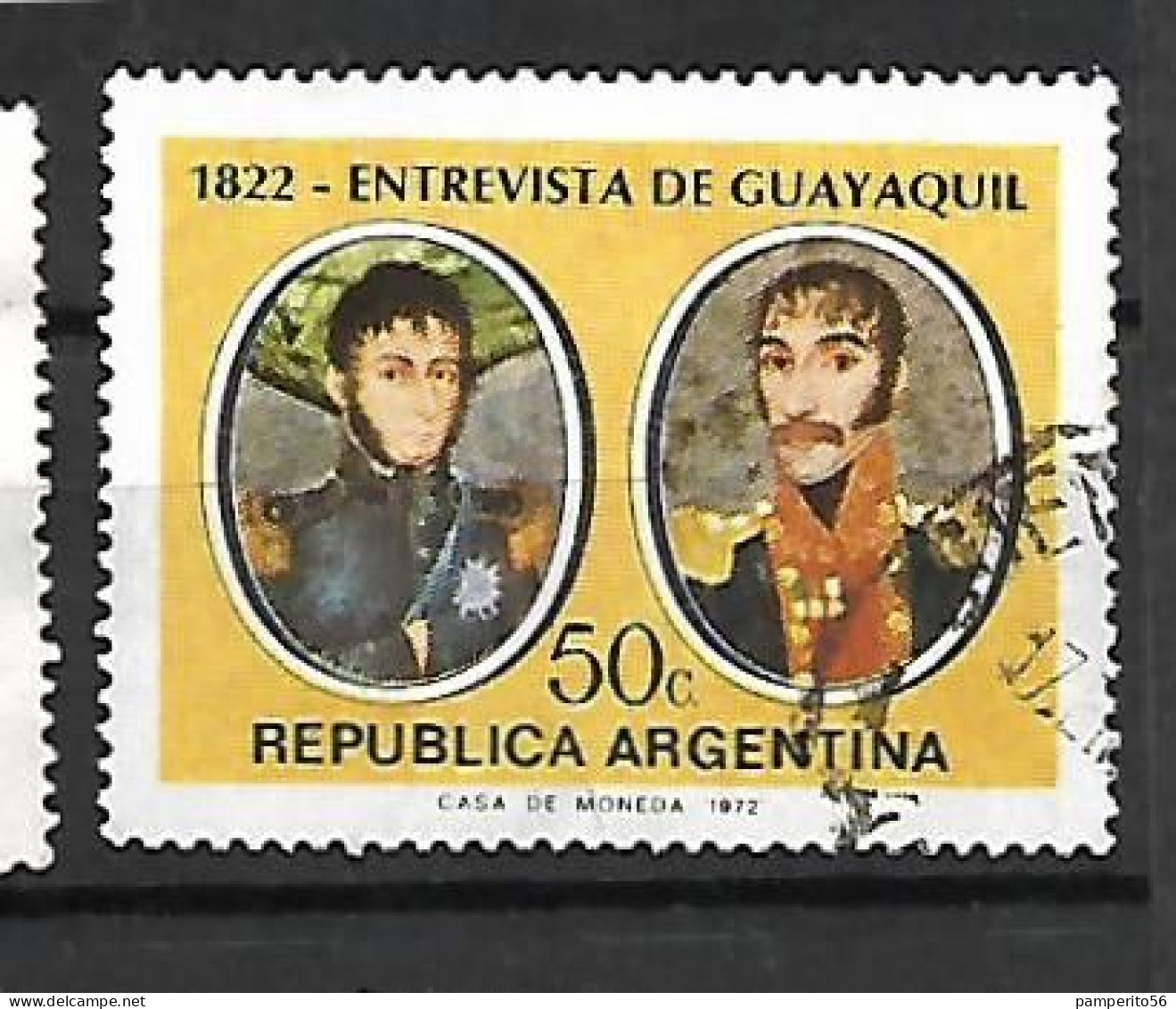 ARGENTINA - AÑO 1973 - La Entrevista De Guayaquil..San Martín - Bolívar - Usado - Oblitérés