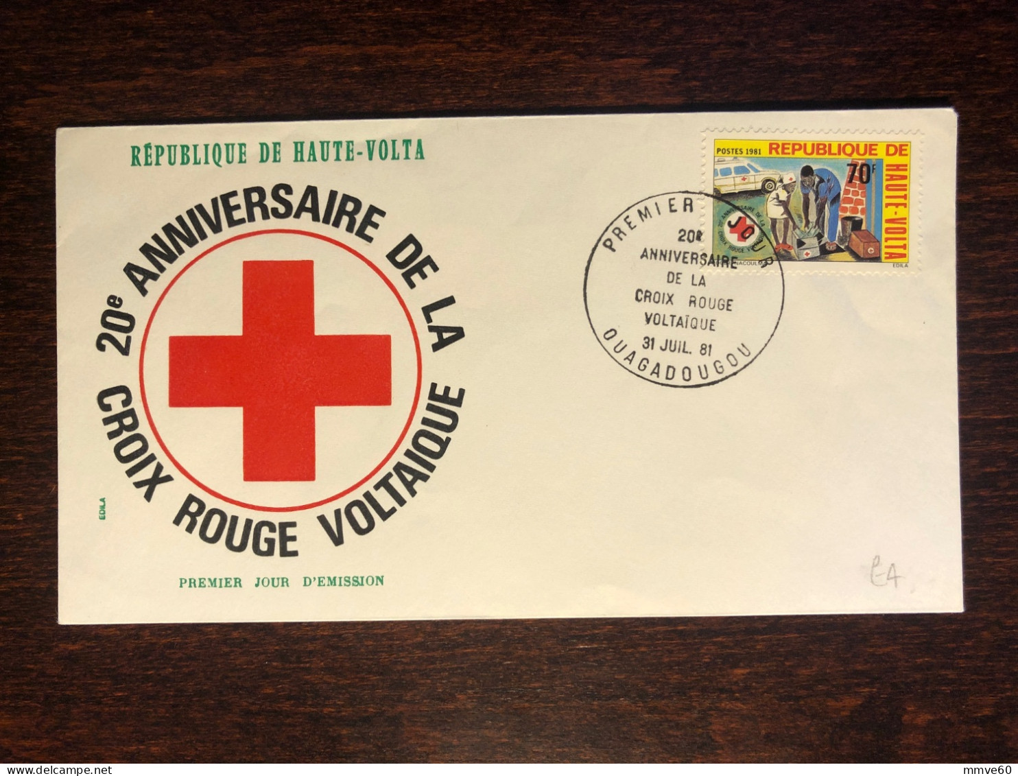 HAUTE VOLTA UPPER VOLTA FDC COVER 1981 YEAR RED CROSS HEALTH MEDICINE STAMPS - Alto Volta (1958-1984)