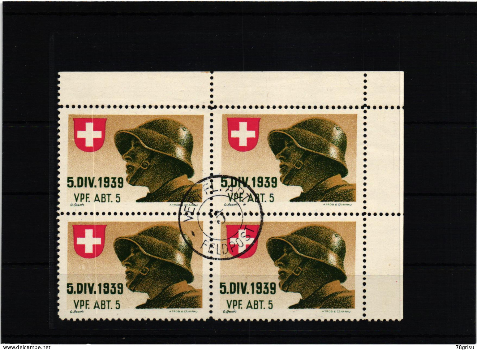 Schweiz Soldatenmarken, Vpf.Abt. Verpflegungs Abteilung 1939 Ges. - Vignettes