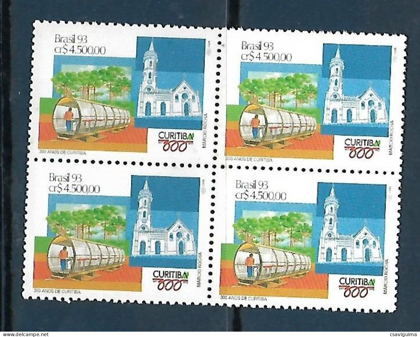 Brasil (Brazil) - 1993 - Block Of 4: Tourism Curitiba - Yv 2105 - Other & Unclassified