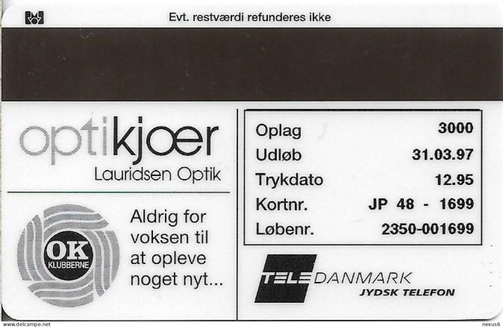 Denmark - Jydsk - Selective - TDJP048 - 12.1995, 5kr, 3.000ex, Used - Danimarca