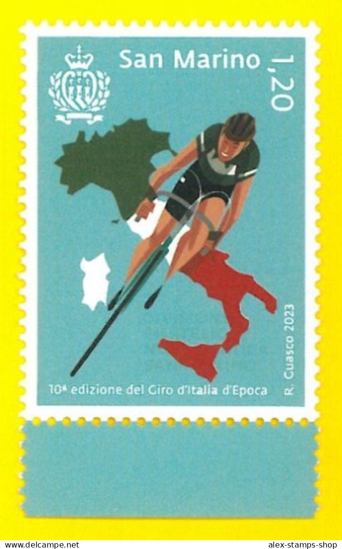 SAN MARINO 2023 10a Edizione Del Giro D'Italia D'Epoca - Ciclismo - New Stamp - Nuovi