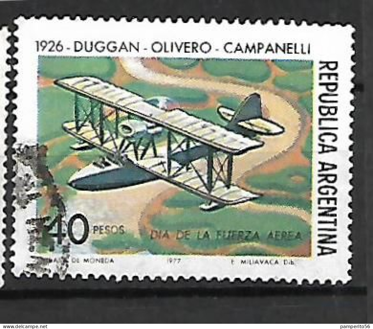 ARGENTINA - AÑO 1977 -  Día De Las Fuerzas Aéreas. 51ª Aniversario Del Vuelo Buenos Aires - Nueva York. - Usado - Gebraucht