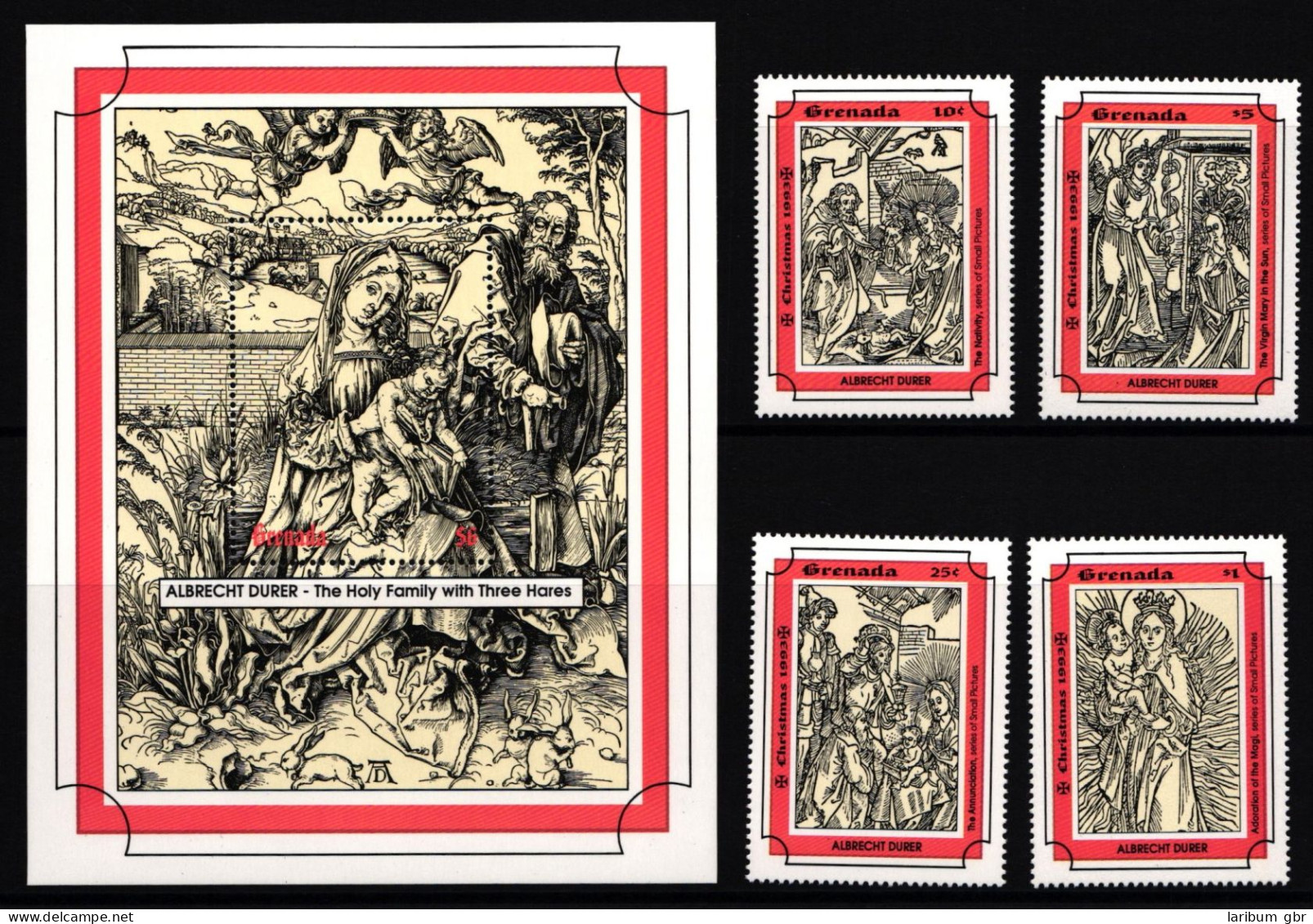 Grenada 2677-2678 Und 2682 Und 2684 Und Block 353 Postfrisch Dürer #IH920 - Grenada (1974-...)