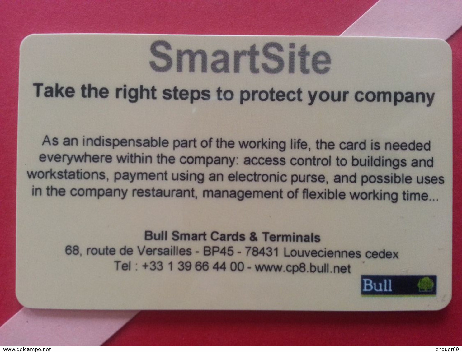 CARTE A PUCE BULL SATIS CRYPT TEST CARD Smart Demo (BA0415 - Unknown Origin