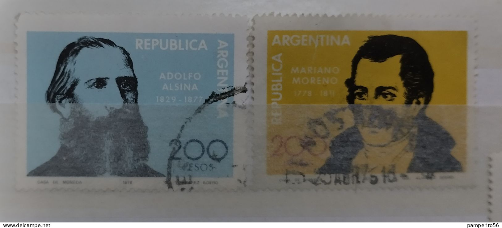 ARGENTINA - AÑO 1979 -  Serie Personajes (2v) - Adolfo Alsina Y Mariano Moreno. - Usados - Gebraucht