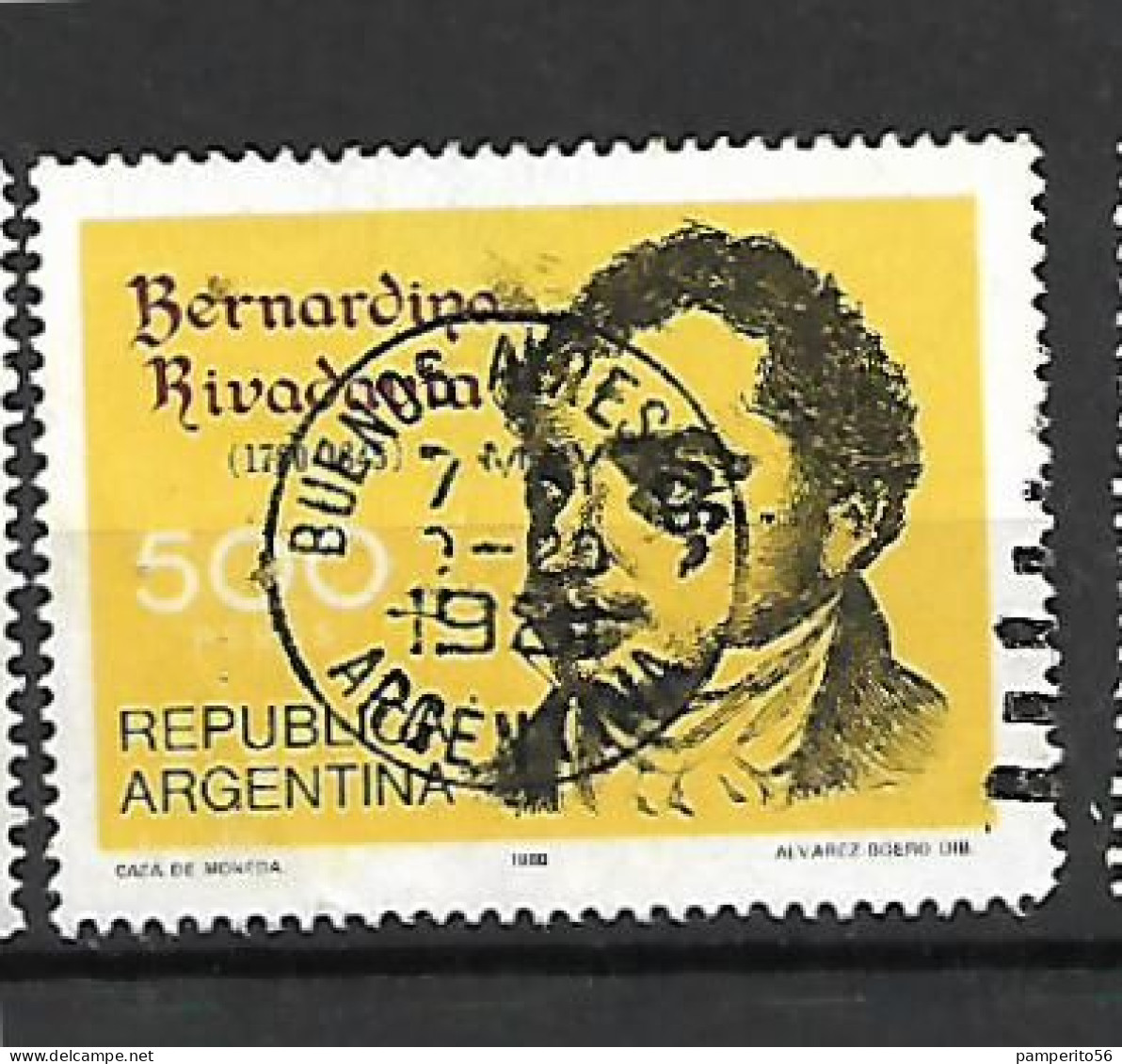 ARGENTINA - AÑO 1980 -  Personajes - Bernardino Rivadavia - Usado - Usados