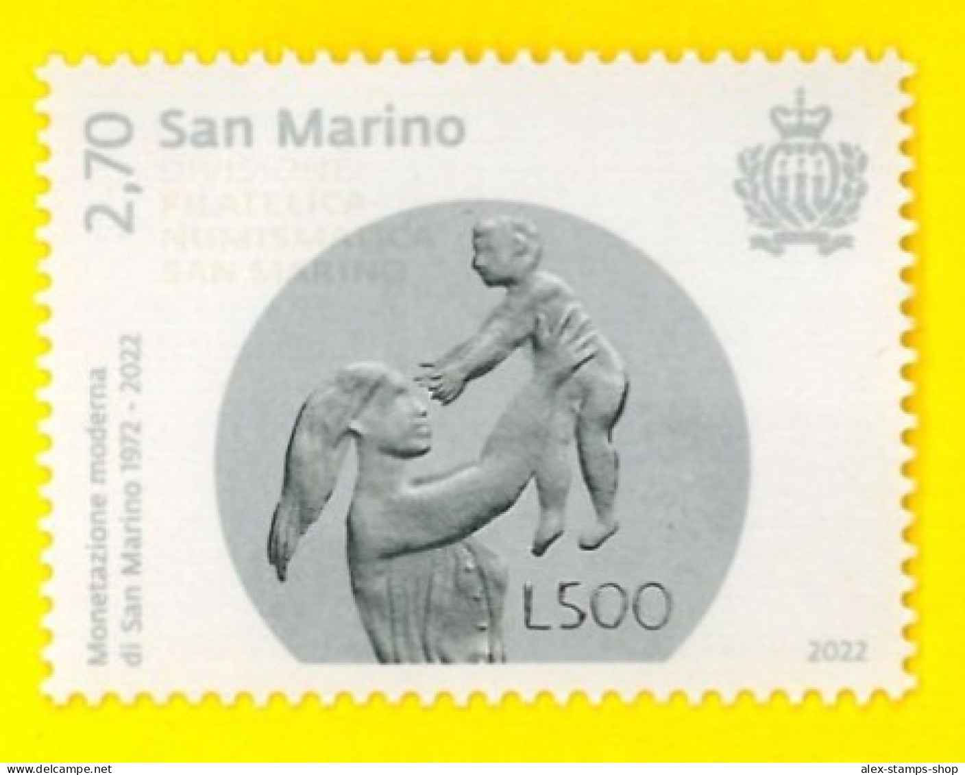 SAN MARINO 2022 50° Anniversario Della Monetazione Moderna - New Stamp - Nuovi