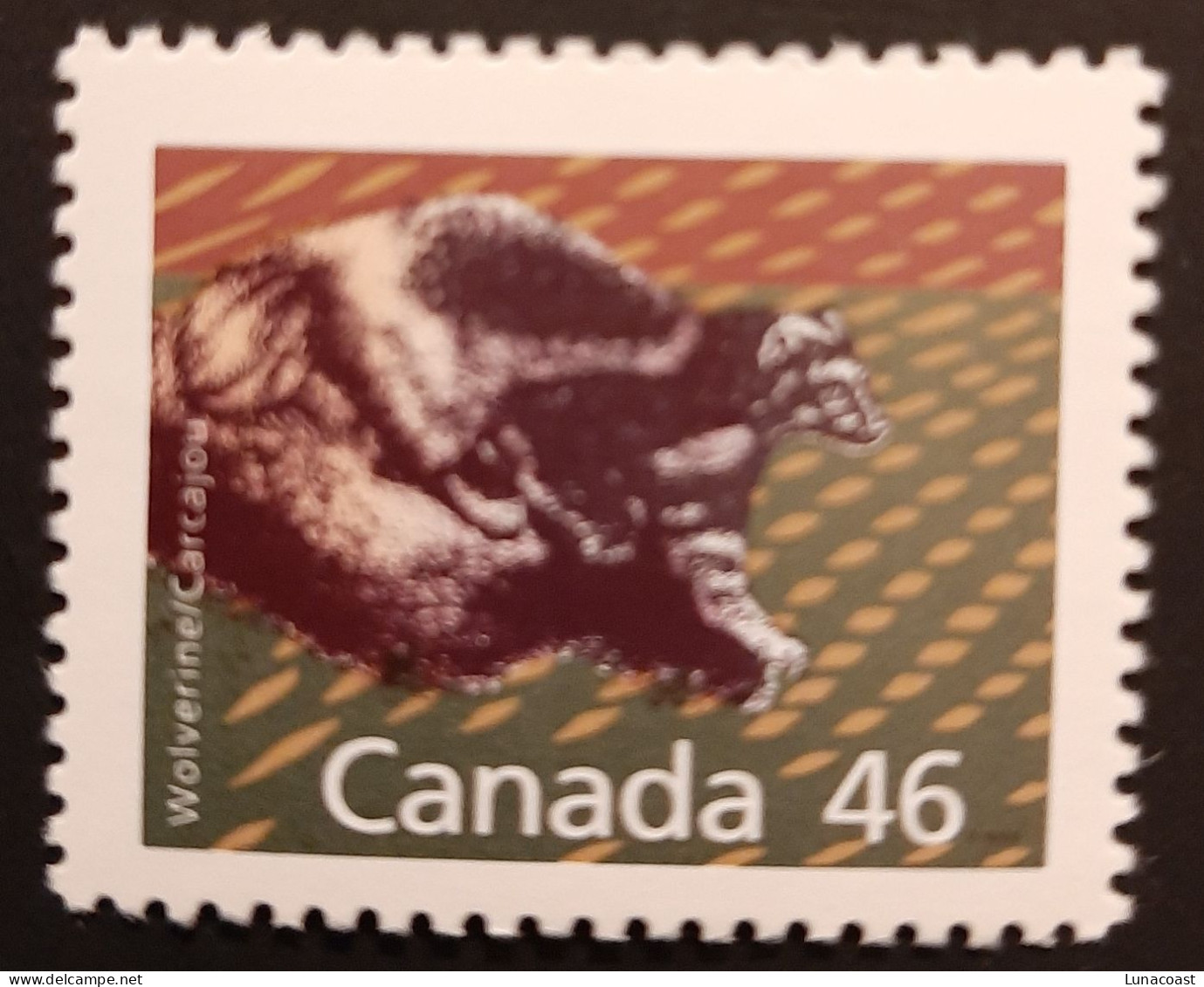 Canada 1988 MNH Sc #1172A**   46c Wolverine, Perf. 12.5 X 13.1 - Unused Stamps