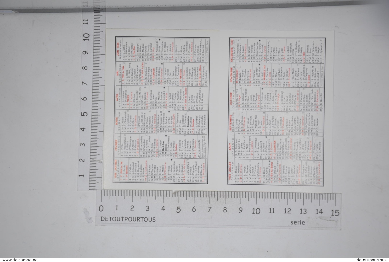 Lot De 3 Calendriers Mini Calendrier 1988 Radio TV Hifi VAISON Service 84110 Vaison La Romaine / Illustration Fleurs - Petit Format : 1981-90