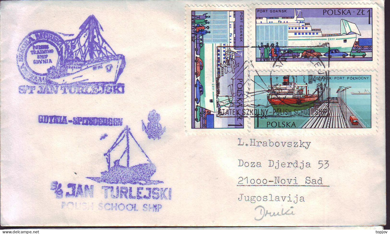 POLAND - SPITSBERGEN  S/S JAN TURLEJSKI - SCHOOL SHIP - HELICOPTER  - 1978 - Expediciones árticas