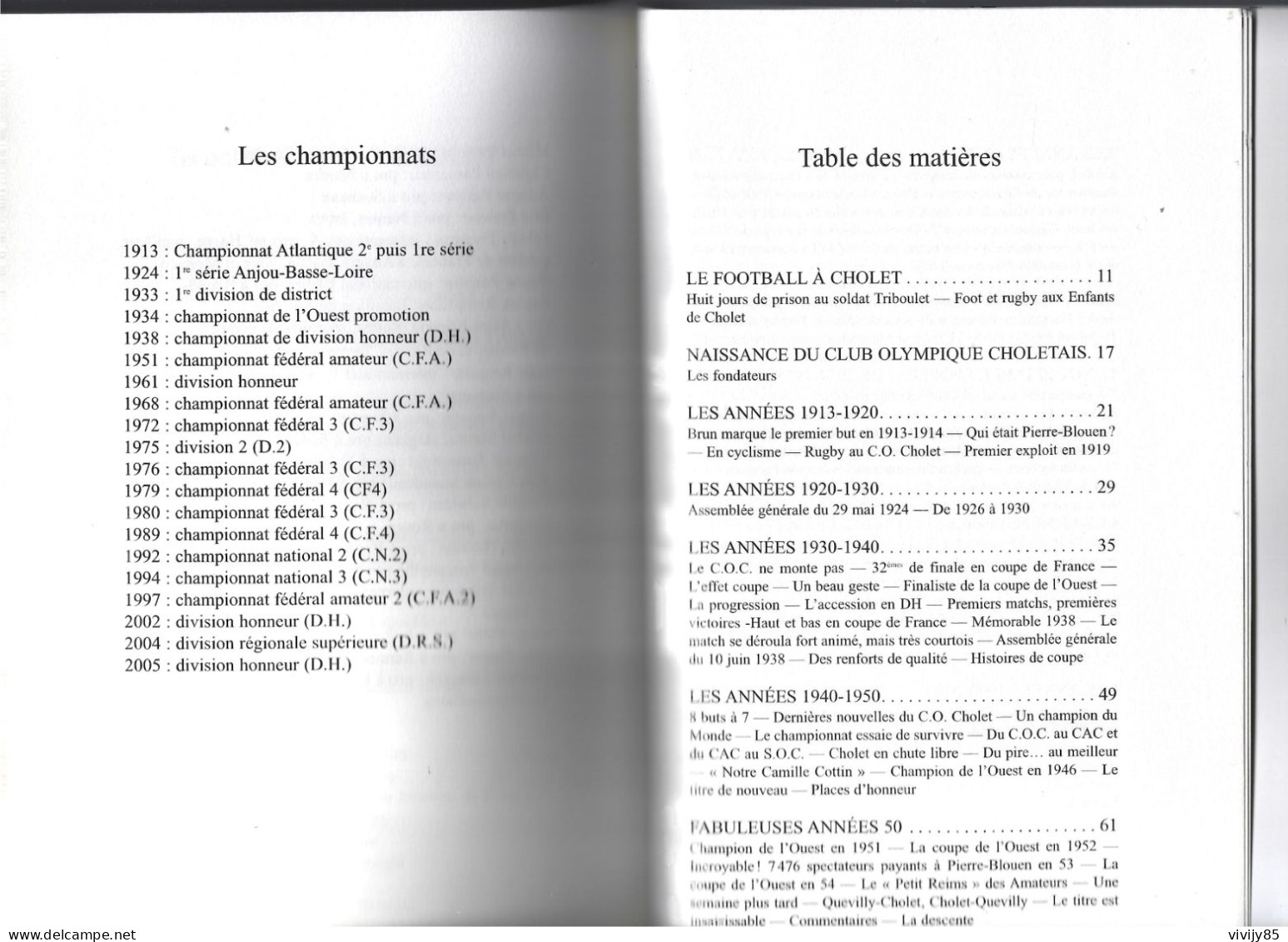 49 - CHOLET - T.Beau livre illustré de 253 pages " le Stade Olympique Choletais d'hier à Aujurd'hui " - 2007