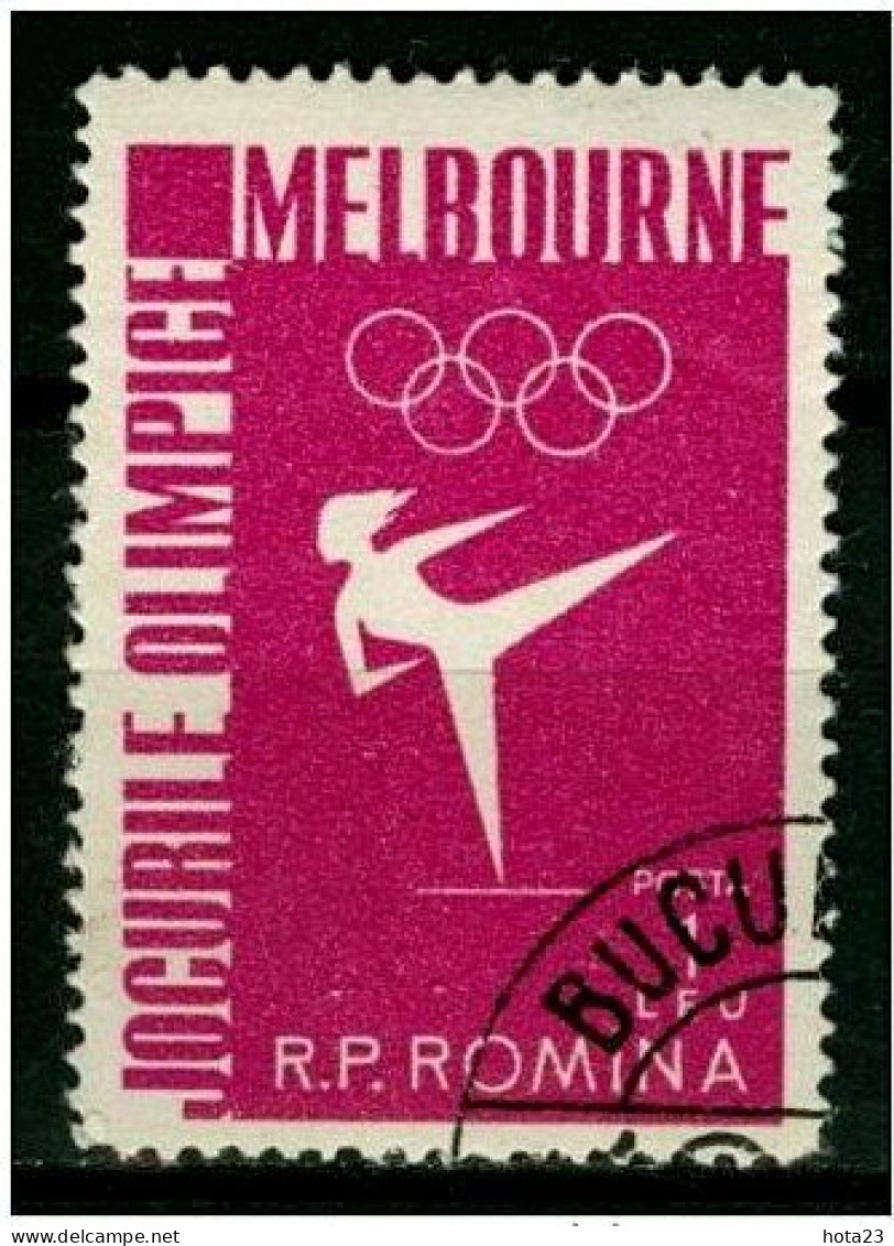 ROMANIA 1956: YT 1475 / Mi 1600 - Olympic Games  In Melnburne - Gymnast Used / Cto - Zomer 1956: Melbourne