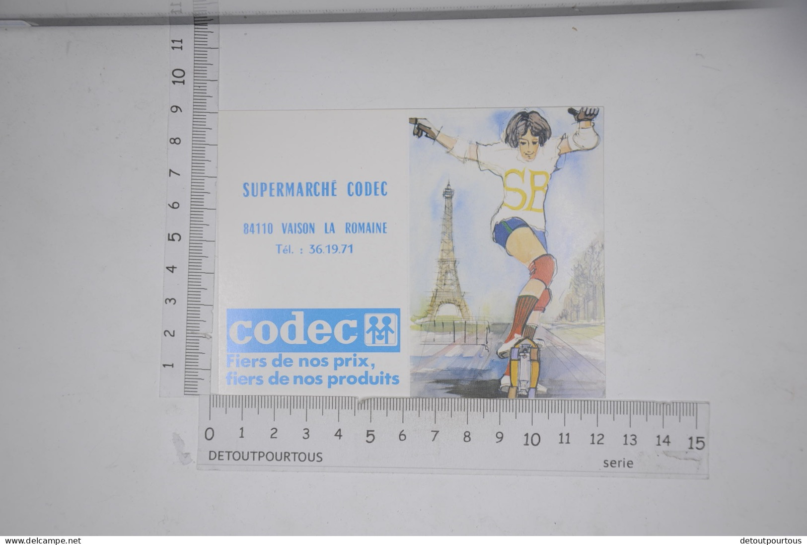 Mini Calendrier 1984 Supermarché CODEC 84110 Vaison La Romaine / Illustration Skate Board Skateboard - Petit Format : 1981-90