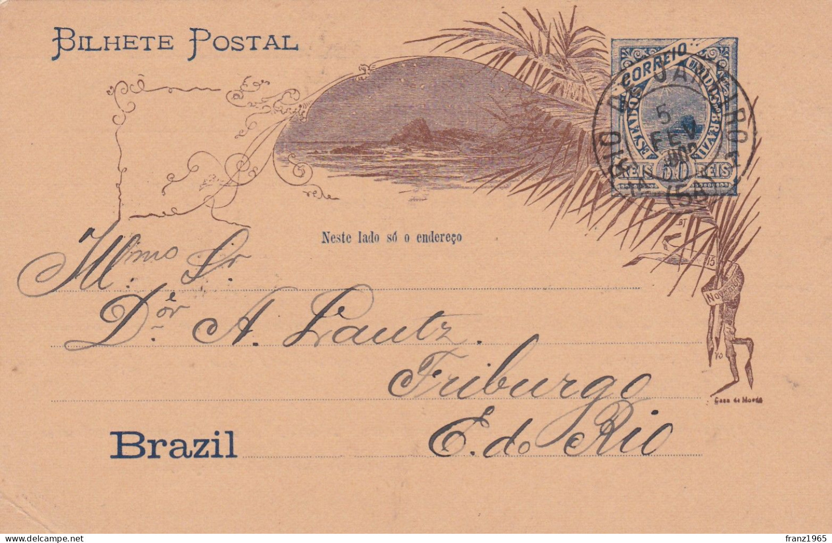 Bilhete Postal - 1905 - Brieven En Documenten