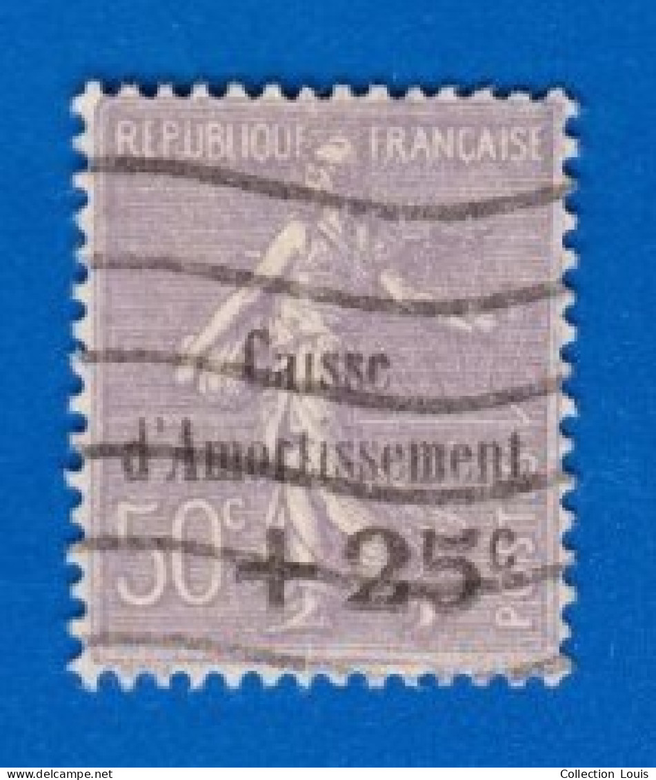 Timbre France Caisse D'amortissement 1931 Y&T N°276 Semeuse +25C / 50c Violet Oblitéré - 1927-31 Cassa Di Ammortamento