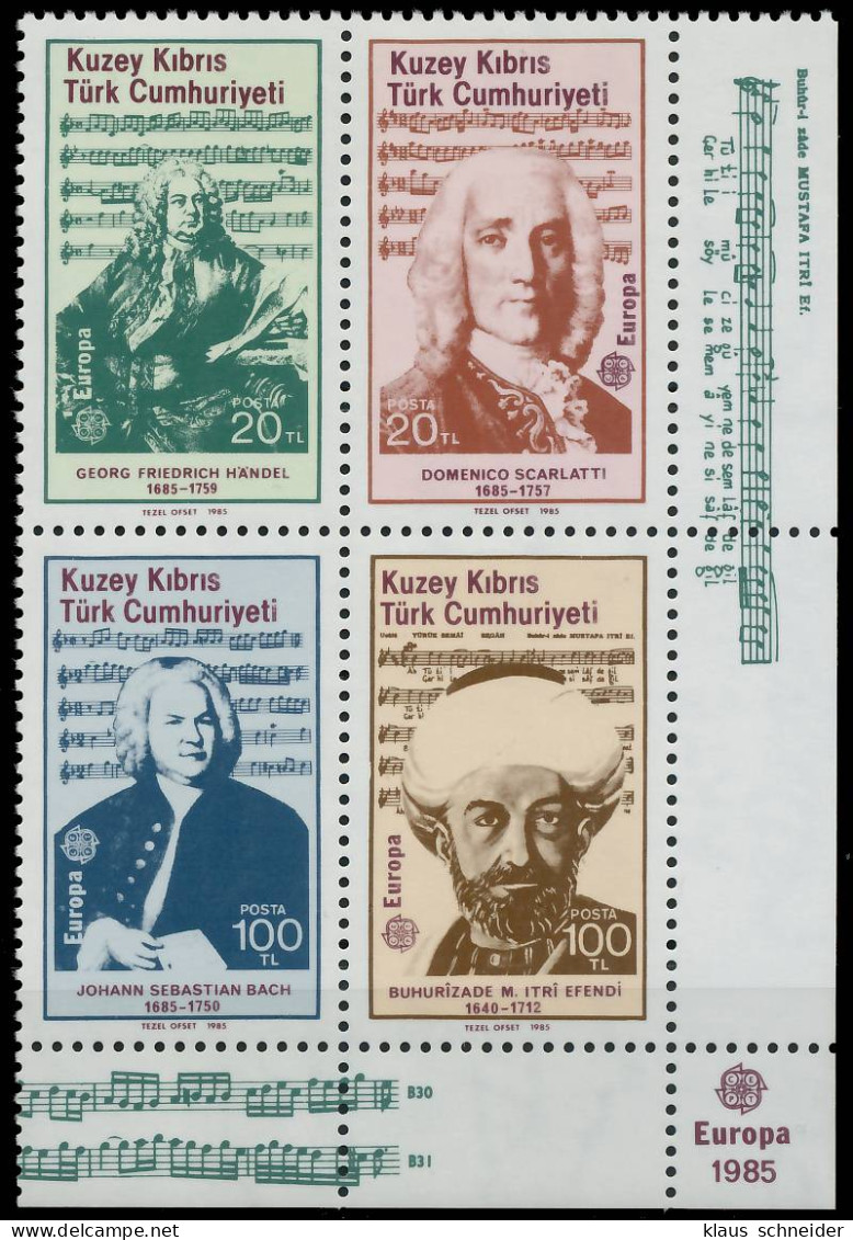 TÜRKISCH-ZYPERN 1985 Nr 166-169 Postfrisch VIERERBLOCK X5BECDE - Unused Stamps