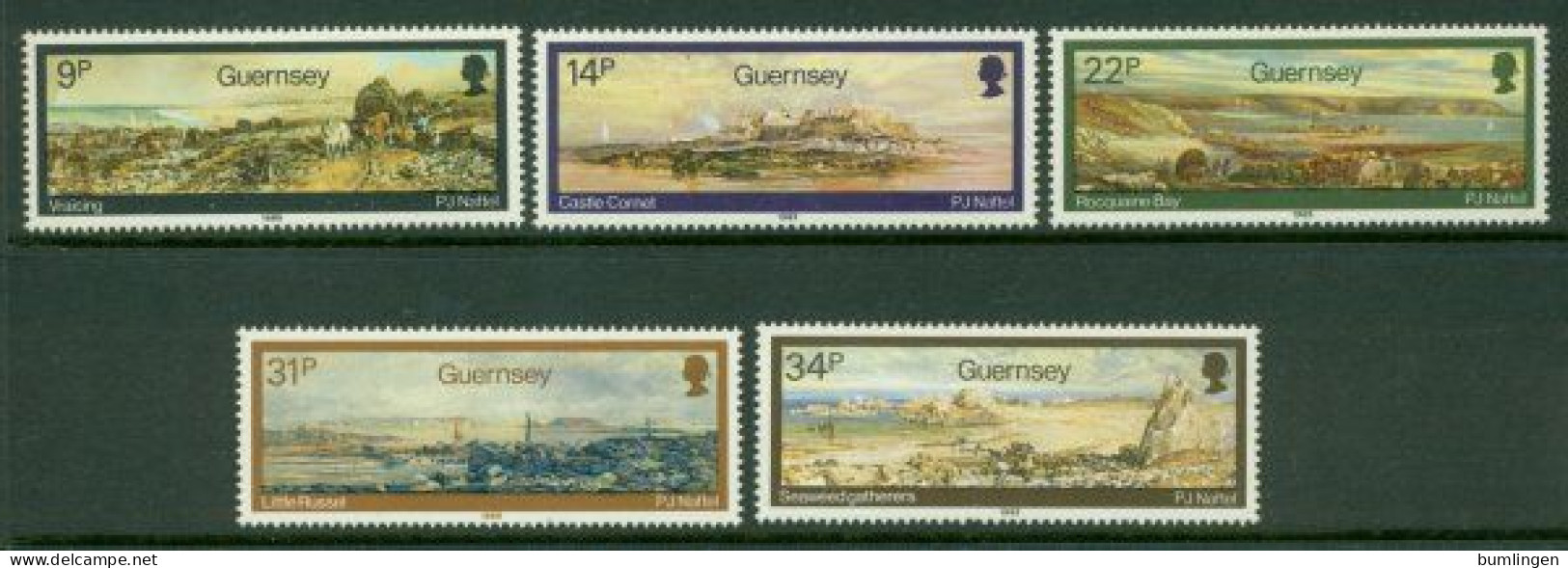 GUERNSEY 1985 Mi 335-39** Landscape Paintings [B459] - Otros & Sin Clasificación