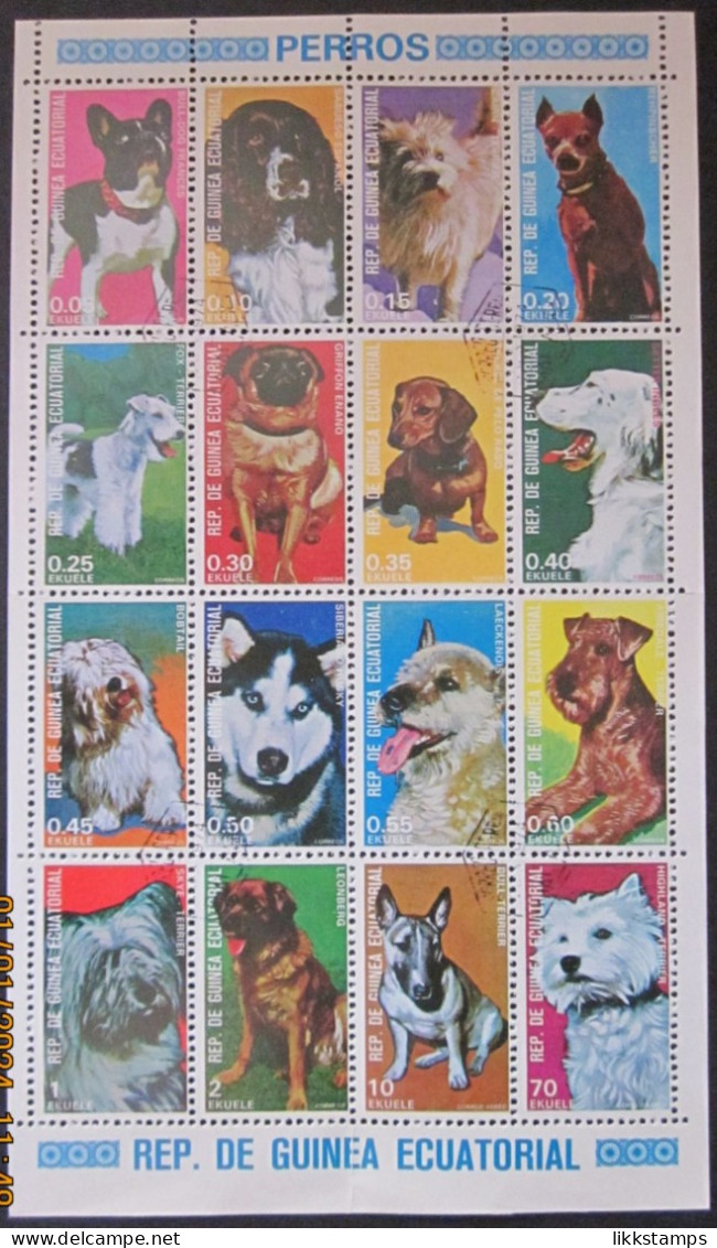 EQUATORIAL GUINEA ~ 1st MARCH 1977 ~ DOGS, '1st ISSUE'. ~  VFU #03282 - Äquatorial-Guinea