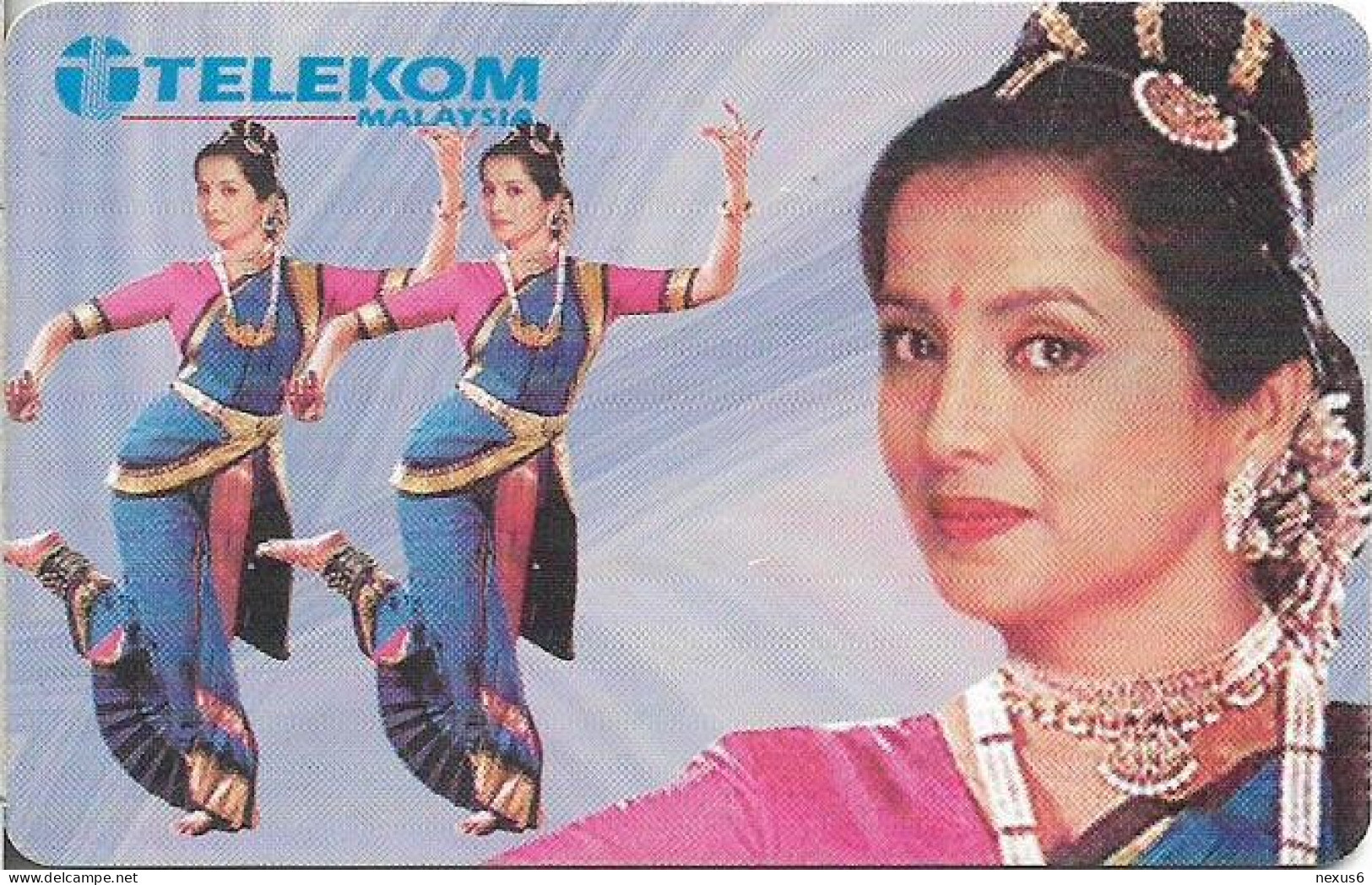 Malaysia - Telekom Malaysia (chip) - Costume Of Indian Dancer, Gem5 Black, 10RM, Used - Malaysia