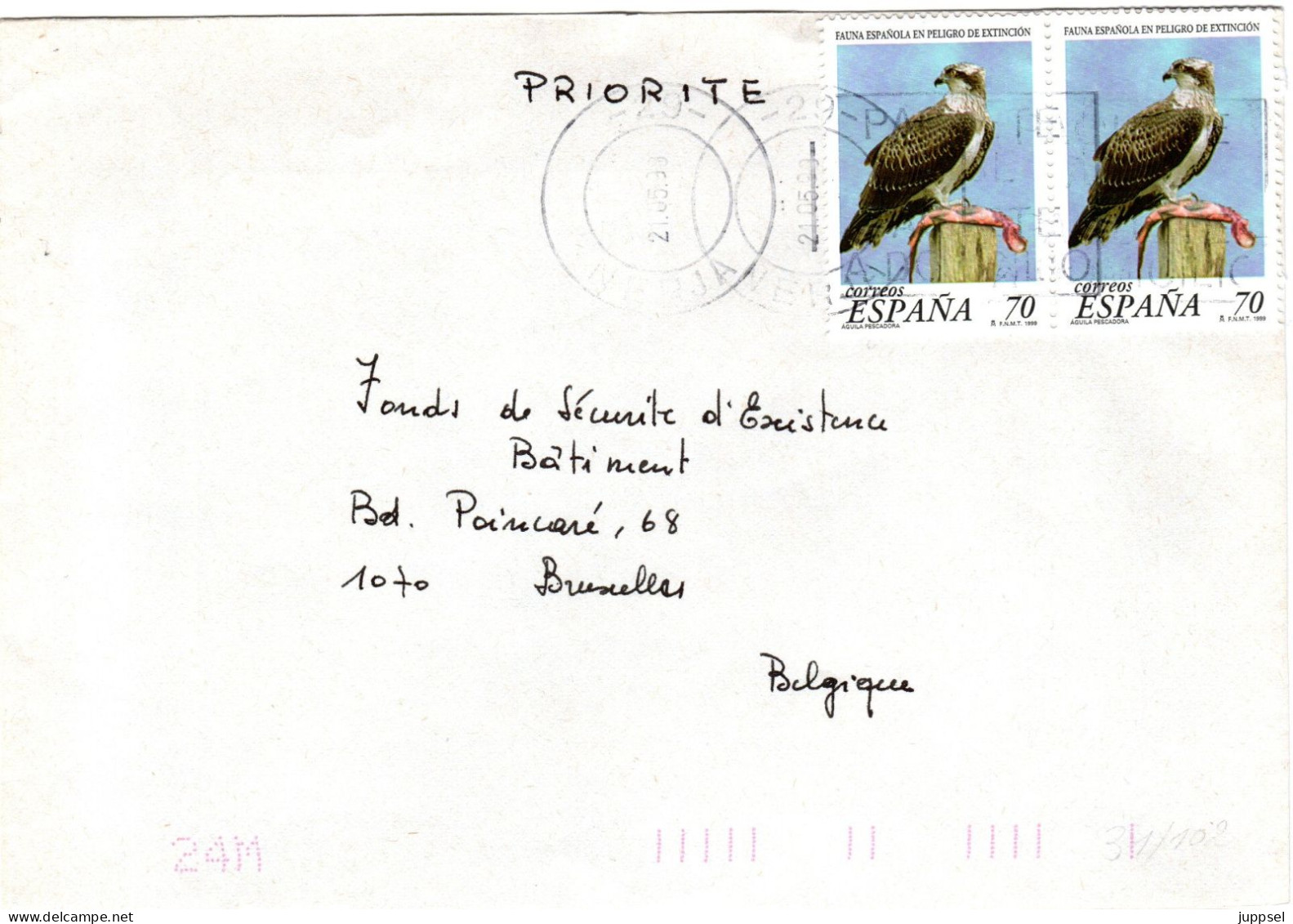 SPAIN  Letter,  Osprey    /    ESPAGNE Lettre, Balbuzard Pêcheur - Águilas & Aves De Presa