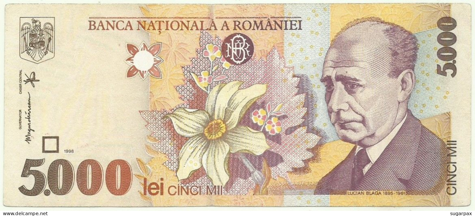 ROMANIA - 5.000 Lei - 1998 - Pick 107 - Série 001C - 5000 - Roemenië