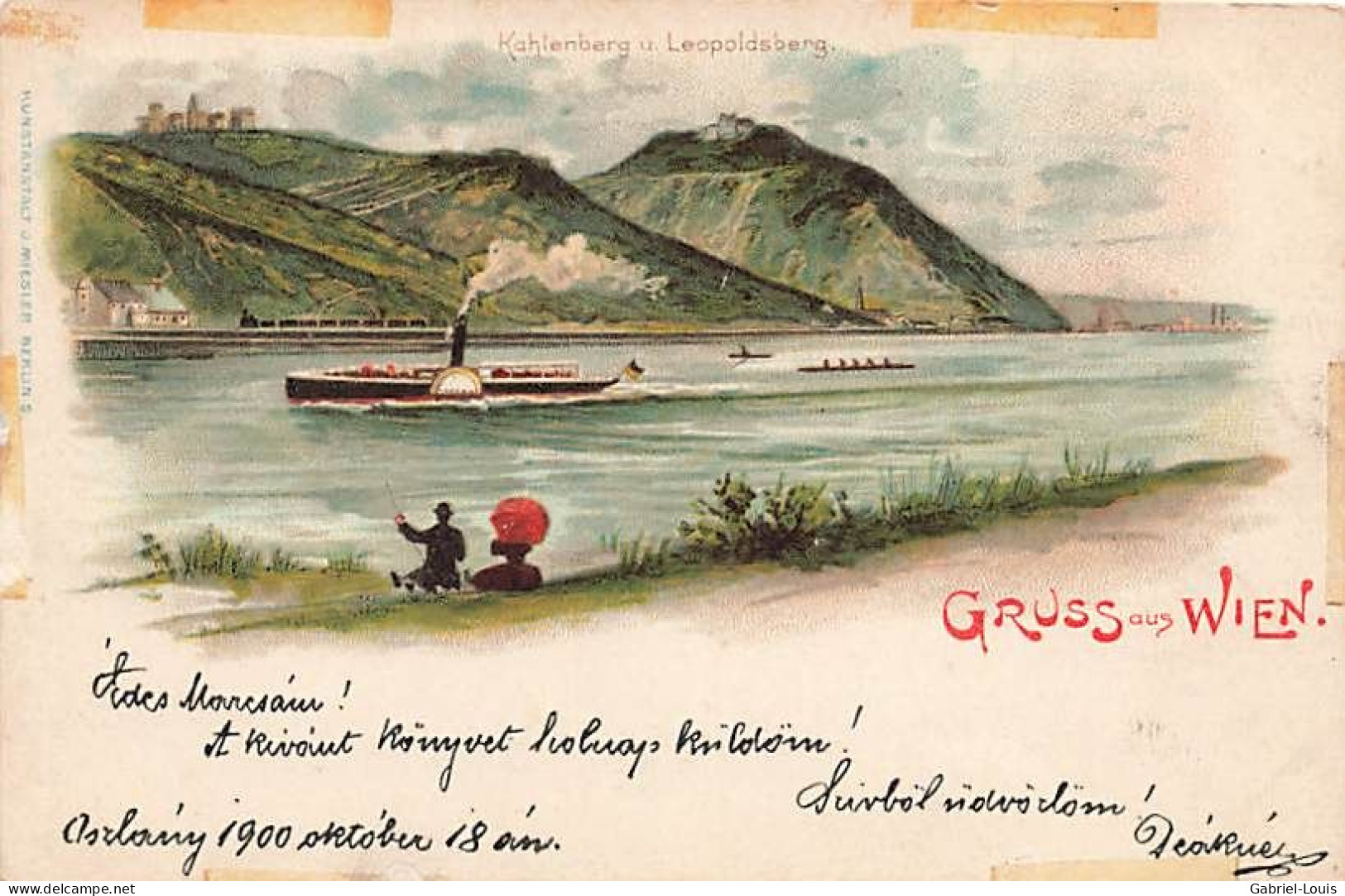 Gruss Aus Wien Litho 1900 - Vienna Center