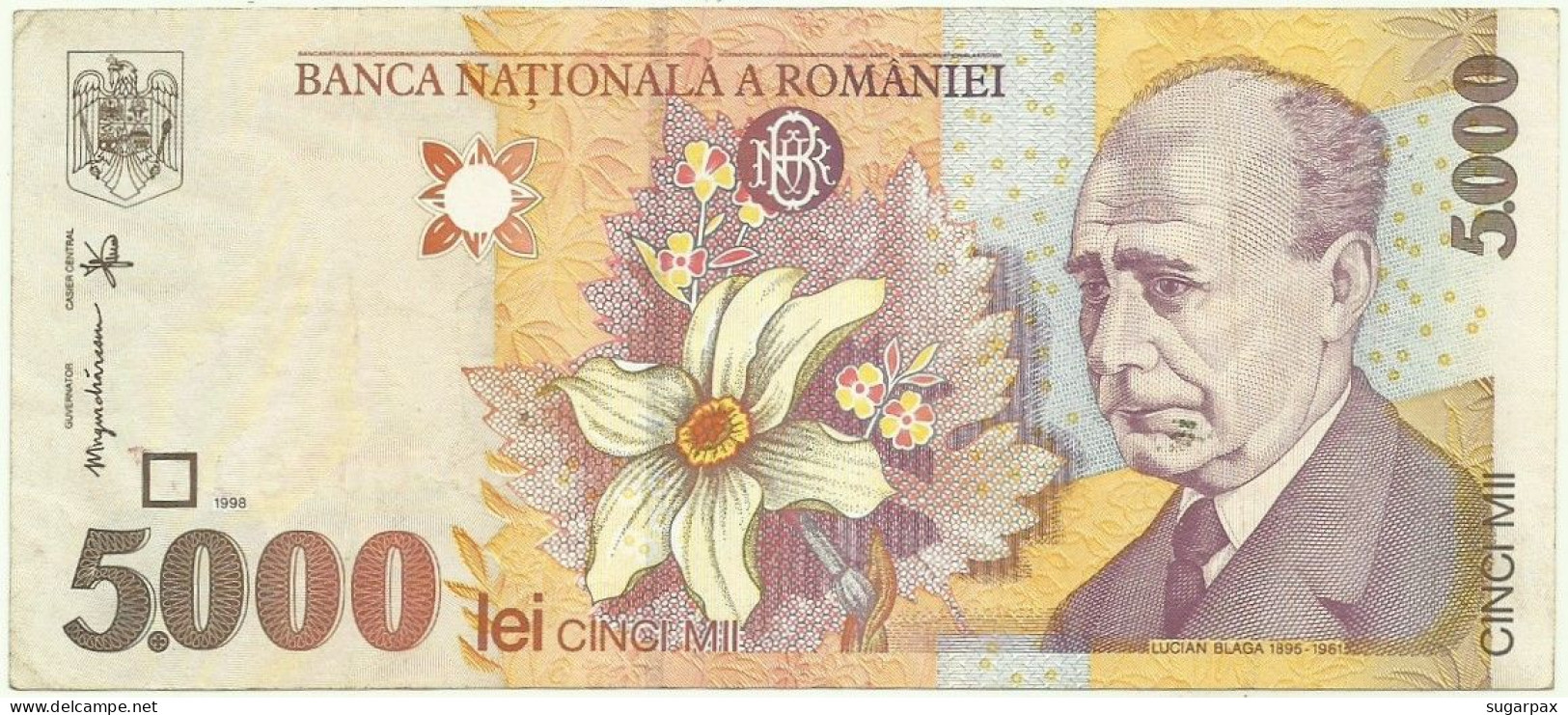 ROMANIA - 5.000 Lei - 1998 - Pick 107 - Série 005C - 5000 - Roumanie