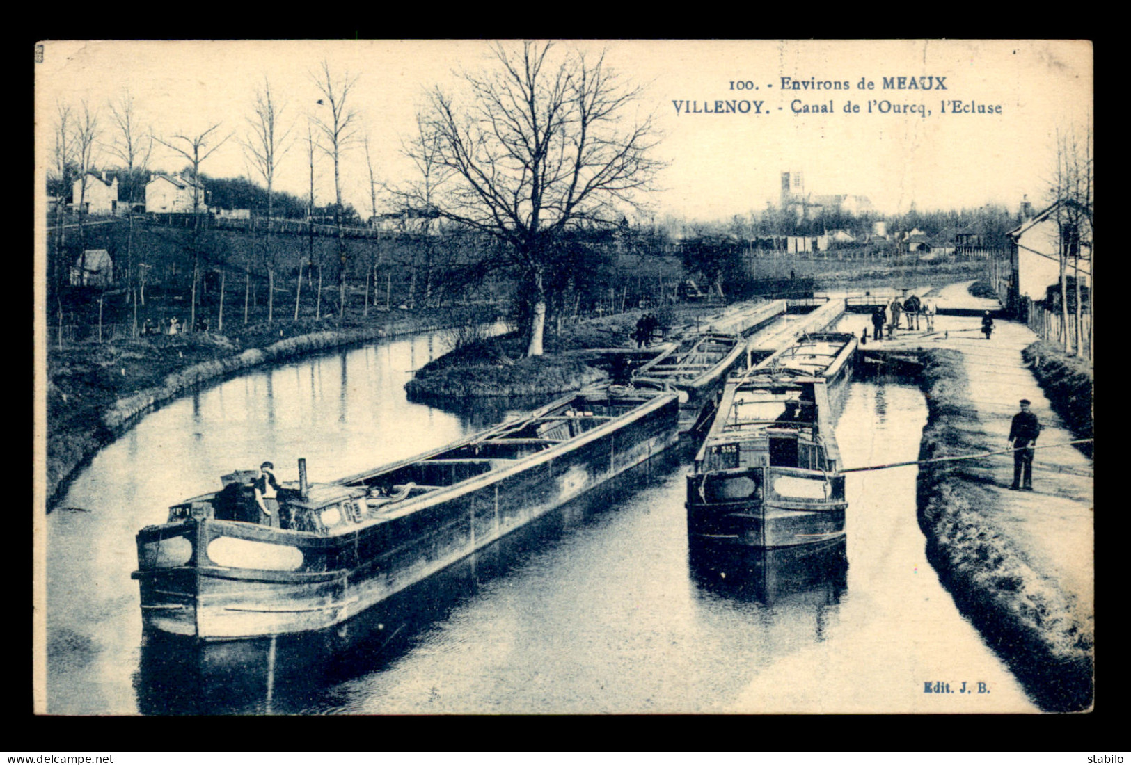 77 - VILLENOY - CANAL DE L'OURCQ - L'ECLUSE  - PENICHES - Villenoy