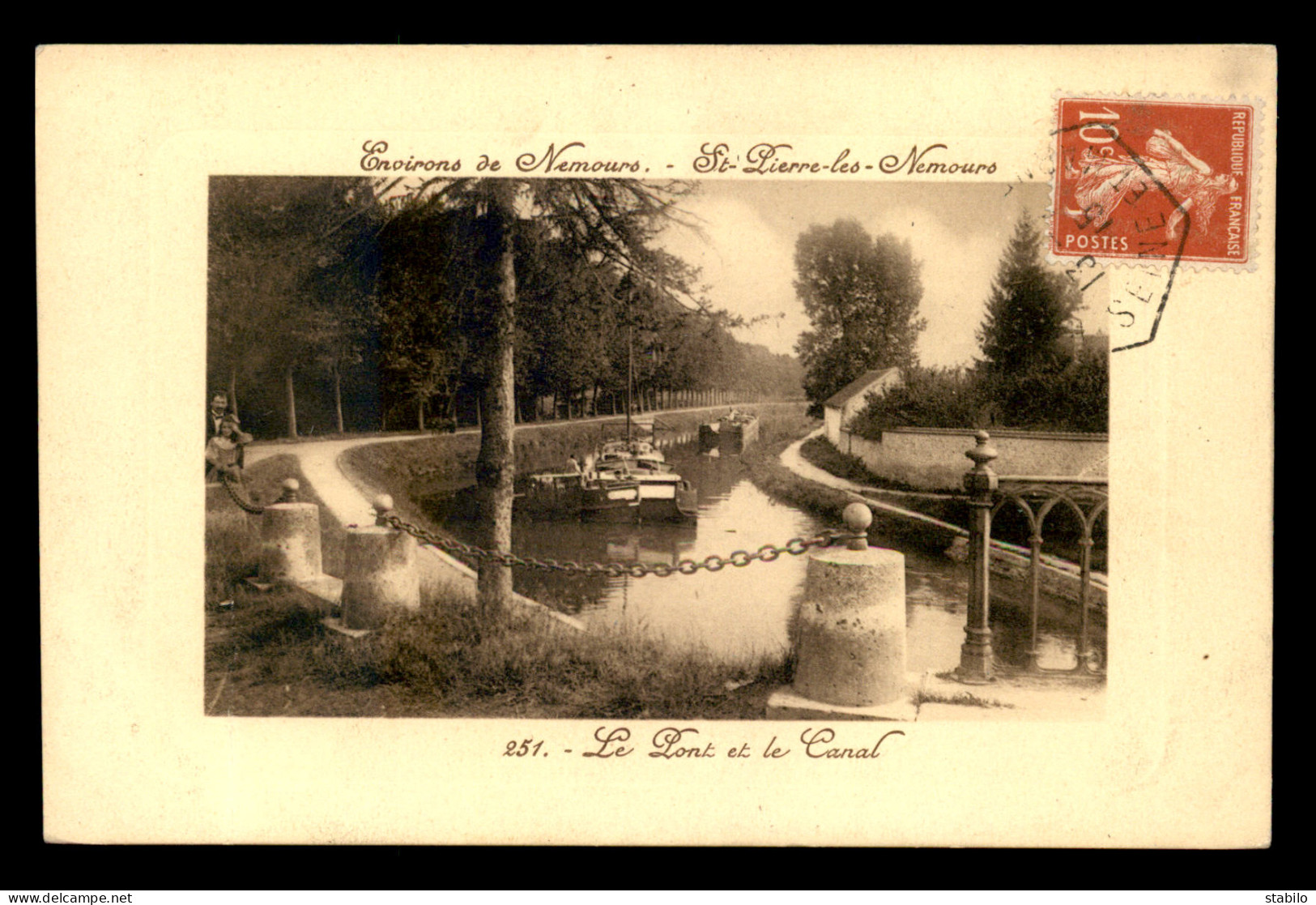 77 - ST-PIERRE-LES-NEMOURS - LE PONT ET LE CANAL - Saint Pierre Les Nemours