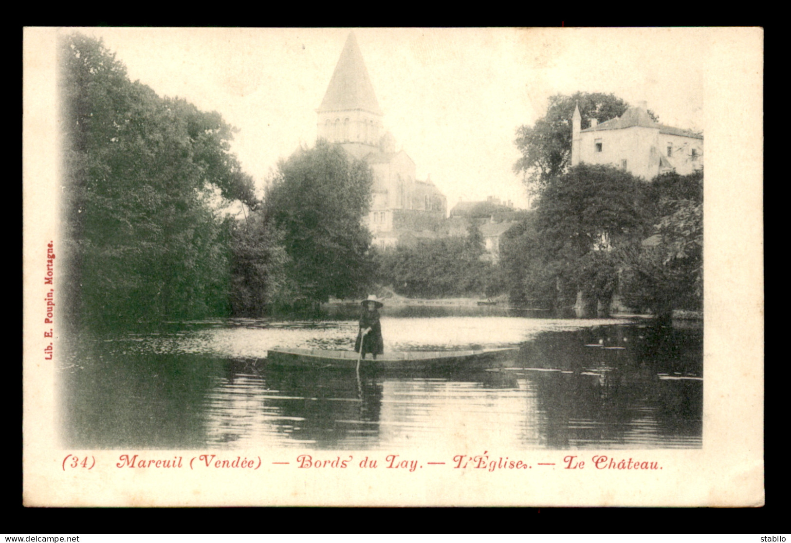 85 - MAREUIL-SUR-LAY - LE CHATEAU ET L'EGLISE AU BORD DU LAY - Mareuil Sur Lay Dissais