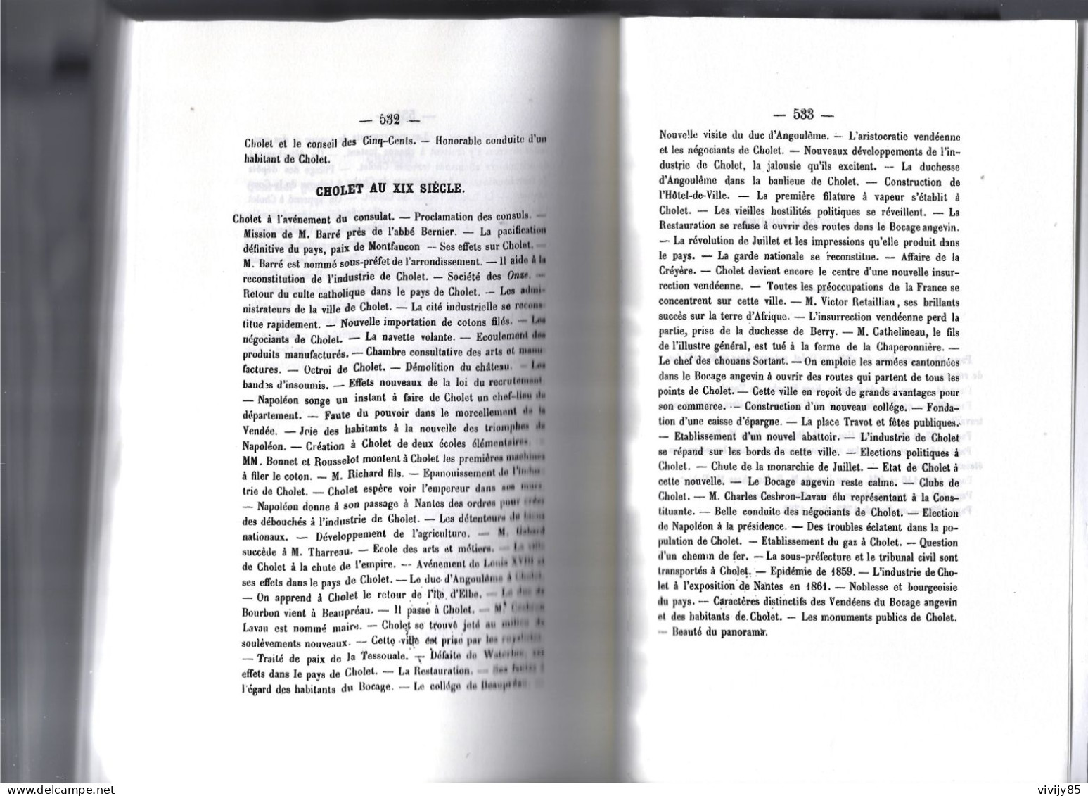 49 - CHOLET - T.Beau livre de 533 pages " Histoire de Cholet et de son Industrie " - Tome II