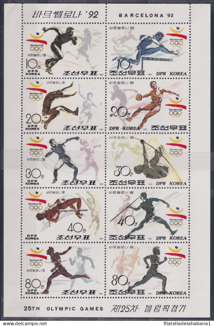 F-EX48110 KOREA MNH 1992 OLYMPIC GAMES BARCELONA ATHLETISMS JAVALIN.  - Verano 1992: Barcelona