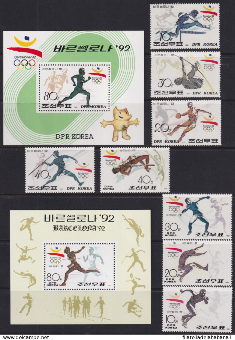 F-EX48903 KOREA MNH 1992 OLYMPIC GAMES BARCELONA ATHLETISMS GOLD MEDALS.  - Verano 1992: Barcelona