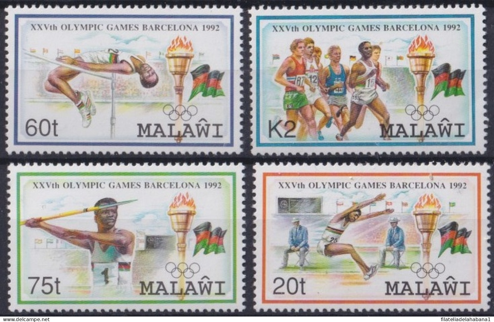 F-EX48865 MALAWI MNH 1992 OLYMPIC GAMES BARCELONA JAVALIN ATHLETISM.  - Verano 1992: Barcelona