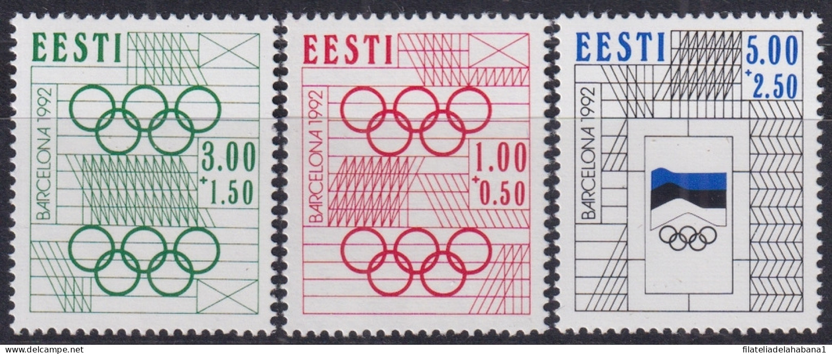 F-EX48925 ESTONIA MNH 1992 OLYMPIC GAMES LOGO.  - Verano 1992: Barcelona