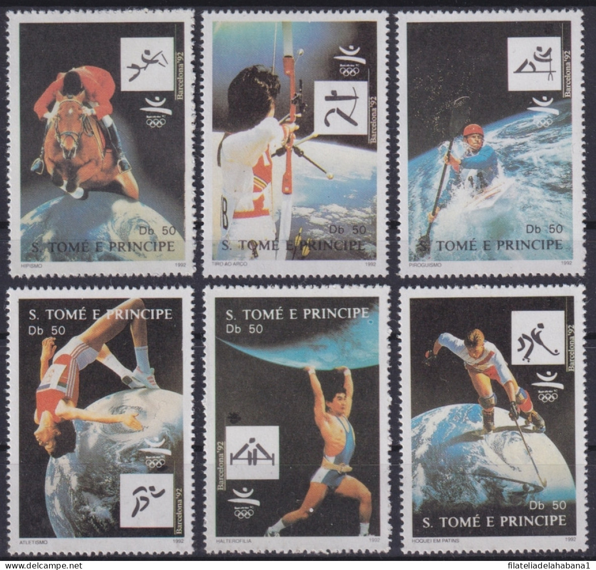 F-EX48842 SAO TOME I PRINCIPE MNH 1988 SEOUL OLYMPIC GAMES BARCELONA ARCHERY EQUESTRIAN ATHLETISM.  - Verano 1992: Barcelona