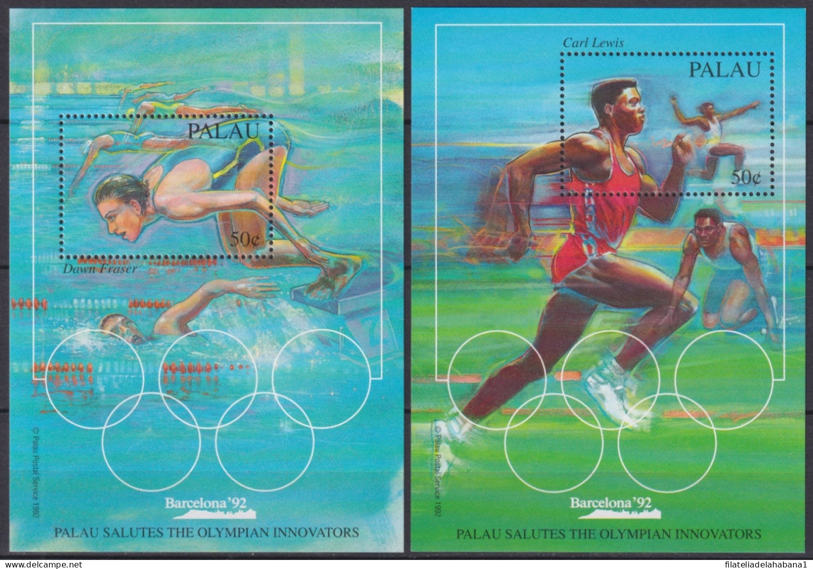 F-EX48111 PALAU MNH 1992 OLYMPIC GAMES BARCELONA ATHLETISM SWIMMING GYMNASTIC. - Zomer 1992: Barcelona
