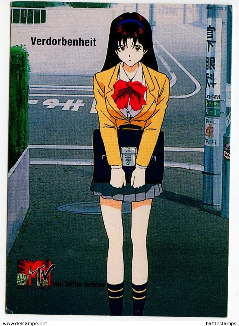 Germany 2003 Postcard Golden Boy, Noriko - Anime On MTV; Fürth Postmarks; 15c. & 30c. ATM / Frama Stamps - TV-Serien