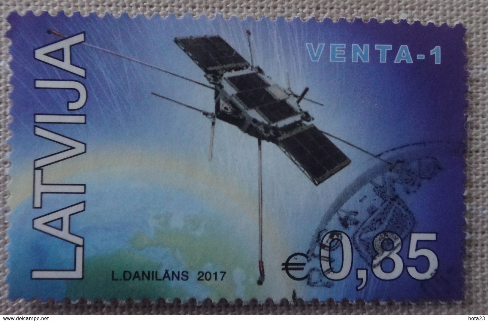 Latvia 2017 Latvian First Artificial Earth Satellite Venta-1 - Stamp USED (0) - Lettland