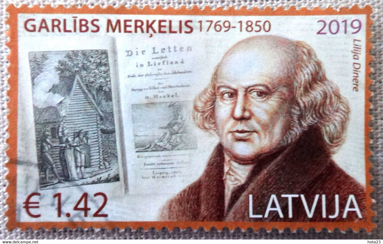 Latvia Lettland 2019.250th Anniversary Of Garlieb Merkel - Baltic German Writer  Used (0) - Lettland