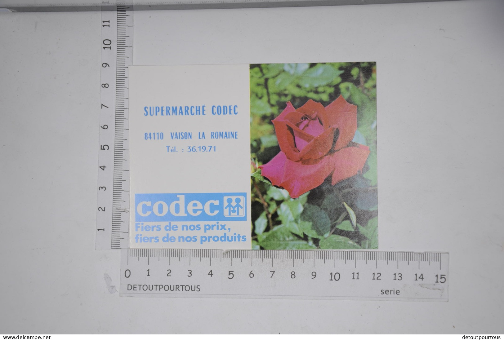 Lot de 9 calendriers mini calendrier 1984 Supermarché CODEC 84110 Vaison la Romaine / illustration serie fleurs fleur