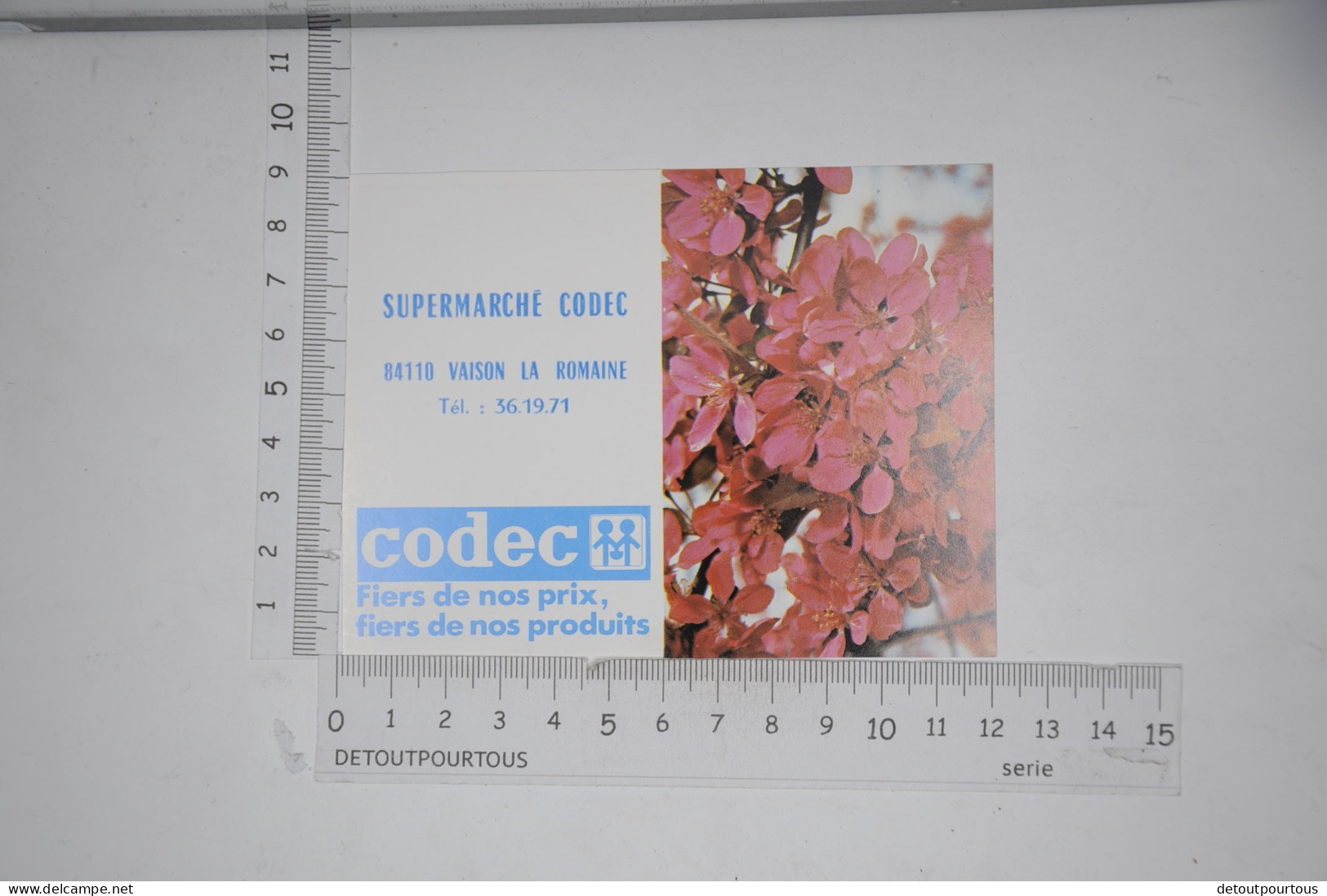 Lot de 9 calendriers mini calendrier 1984 Supermarché CODEC 84110 Vaison la Romaine / illustration serie fleurs fleur