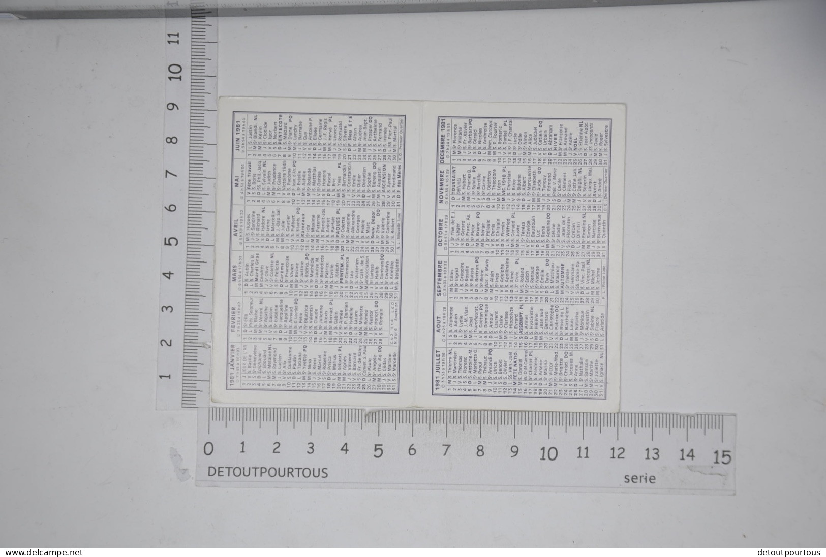 Lot De 2 Calendriers Mini Calendrier 1981 Supermarché CODEC - Kleinformat : 1981-90